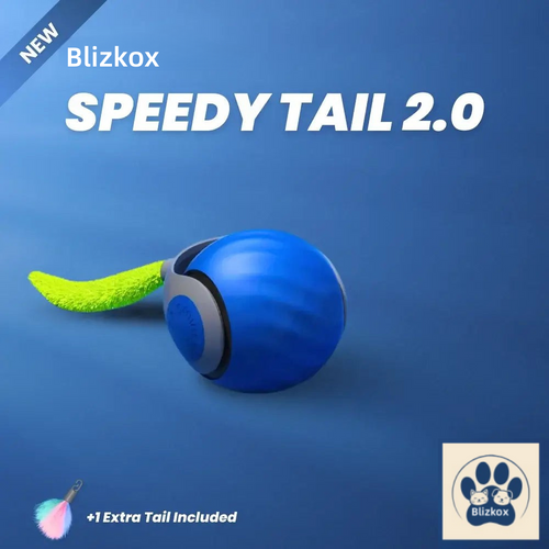 "Interactive Cat Toy Ball - Self-Moving Smart Ball with Tail, Auto-Dodge & Endless Fun! 😻⚡"