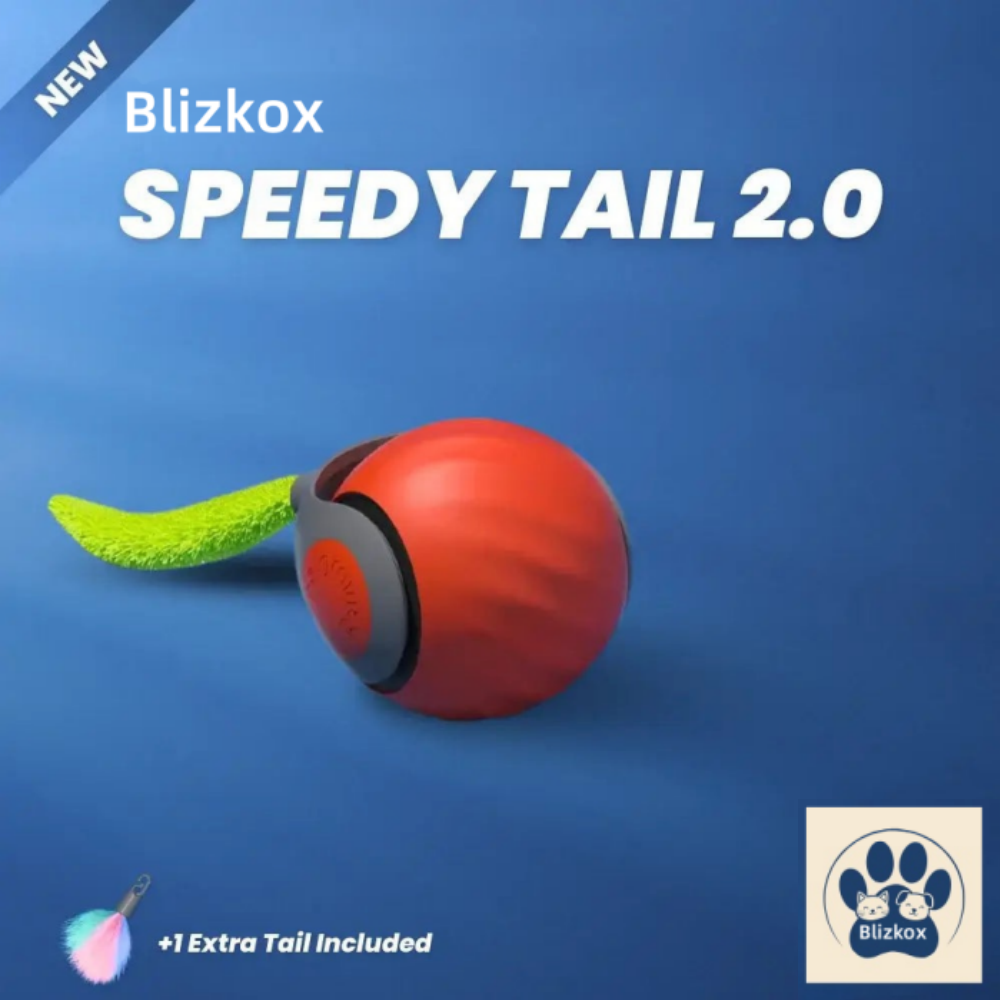 "Interactive Cat Toy Ball - Self-Moving Smart Ball with Tail, Auto-Dodge & Endless Fun! 😻⚡"