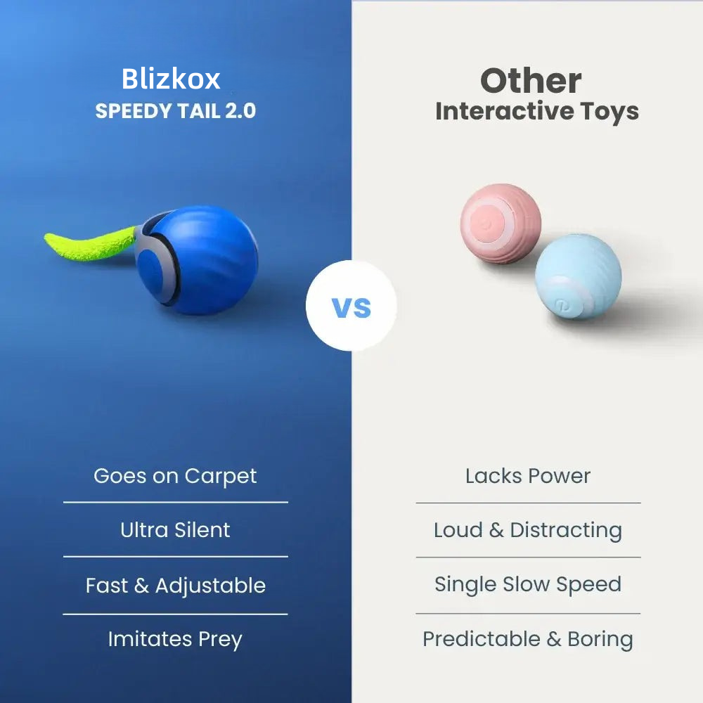 "Interactive Cat Toy Ball - Self-Moving Smart Ball with Tail, Auto-Dodge & Endless Fun! 😻⚡"