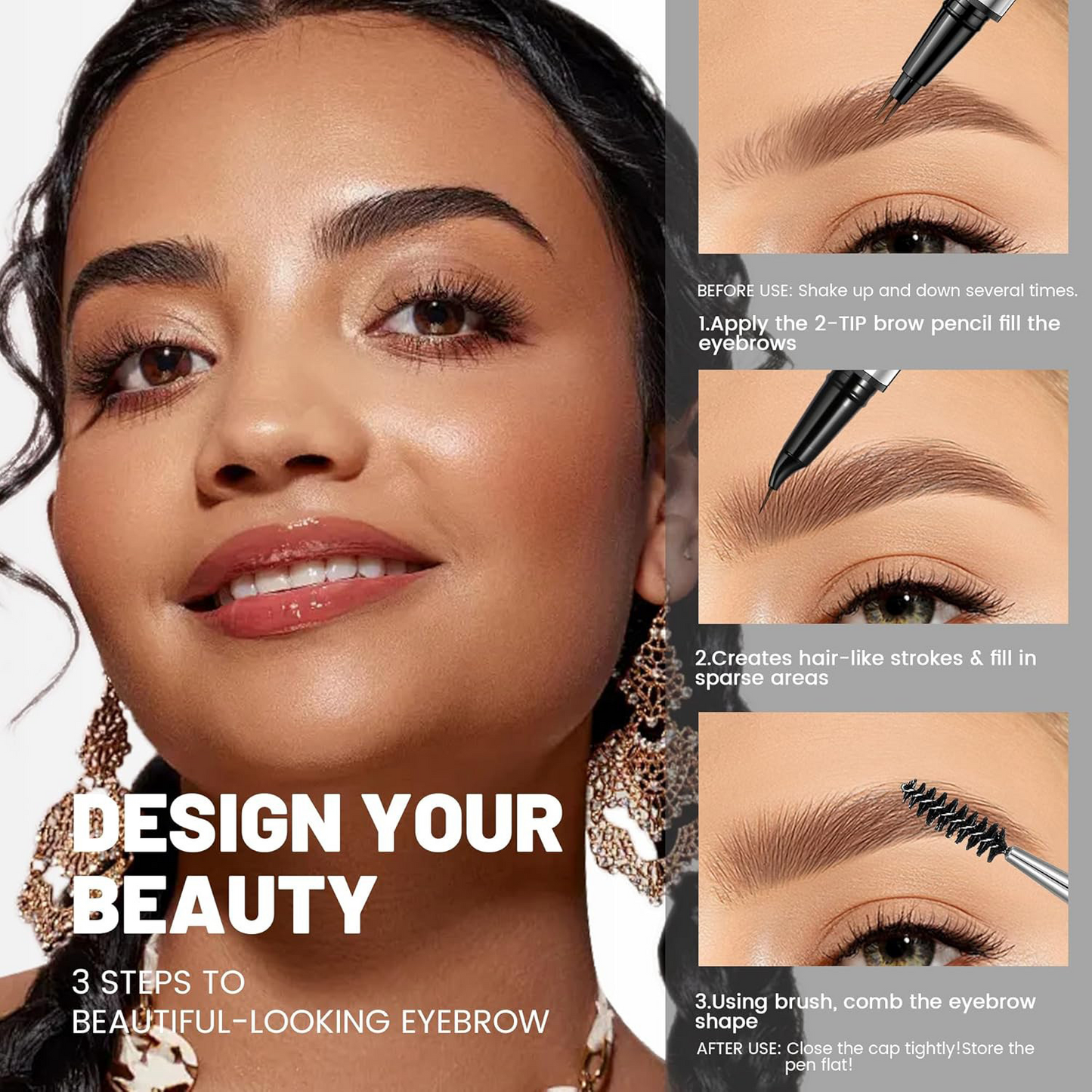 ✨ 4D Brow Pen – For Natural, All-Day Eyebrow & Eyeliner Perfection! 💁♀
