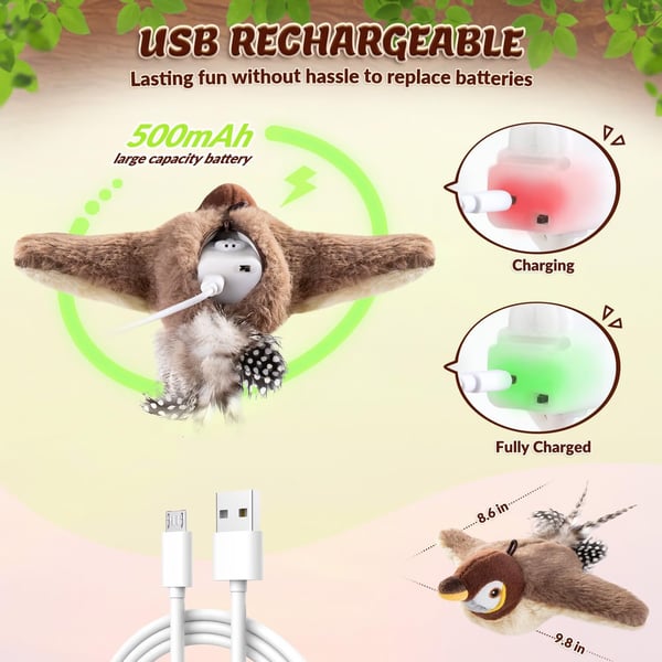š„Last Day 49% OFF - š¾Chirping Bird Interactive Cat Toys Gift for Your Furry Friend
