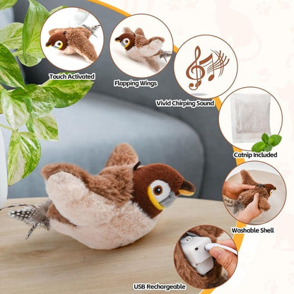 🔥Last Day 49% OFF - 🐾Chirping Bird Interactive Cat Toys Gift for Your Furry Friend