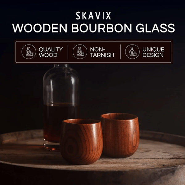 Final 3 Hours: 60%OFF🍺Handmade and Charred Drinking Vessel -Original Wooden Bourbon Drinking Glass